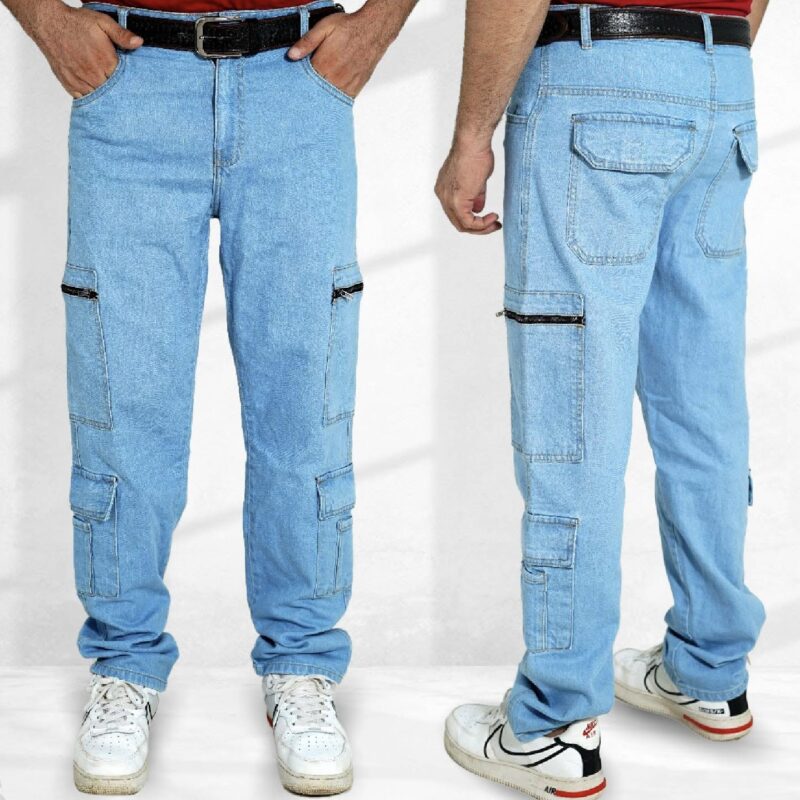 8 pocket Baggy(Light Blue)